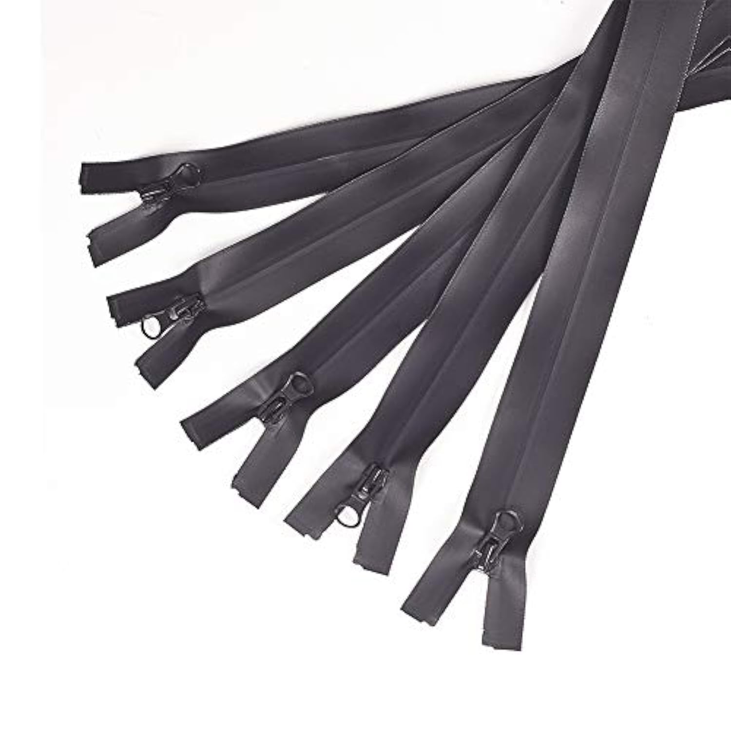 5 Pcs 32 Inch Waterproof Nylon Zippers #5 Black Water Resistant Zipper