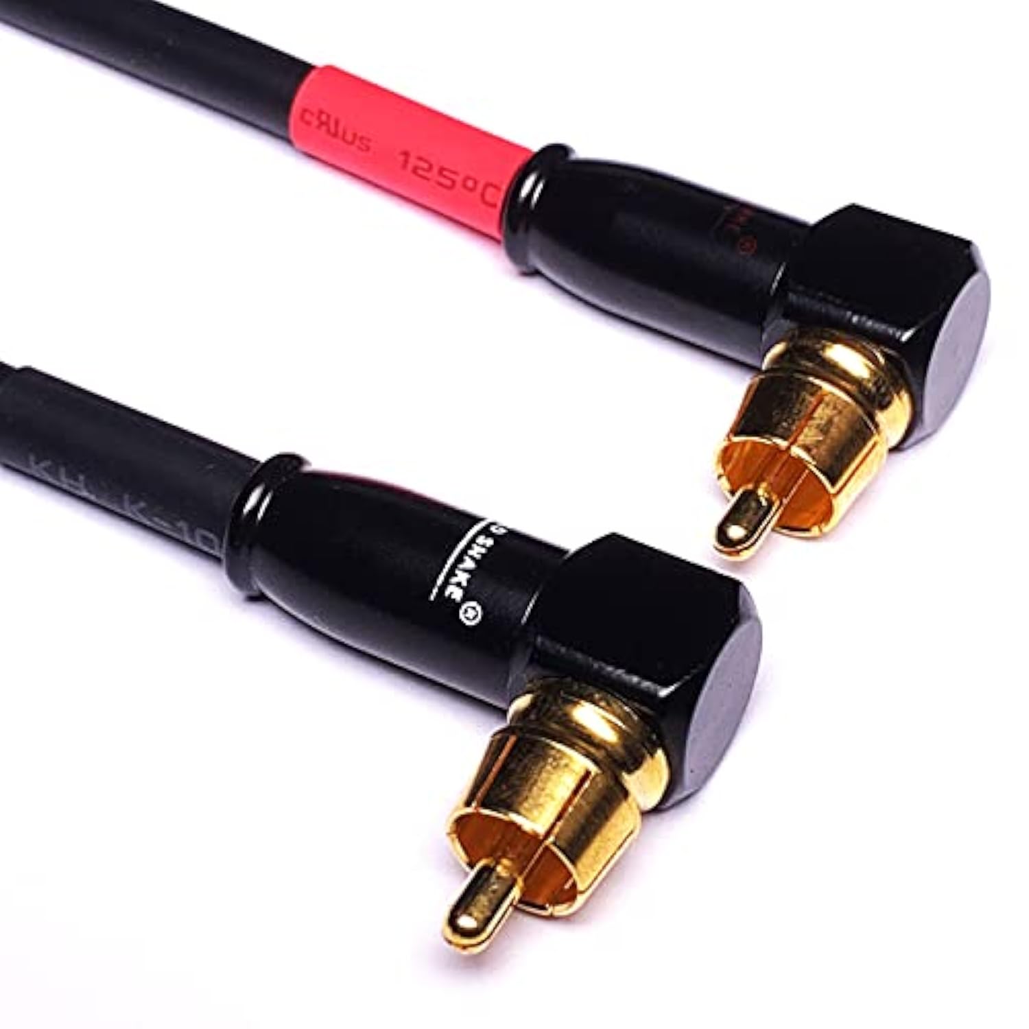Cess-137-1F Right Angle Rca Preamp Jumpers Male To Male Patch Cable, 2 Pack (1