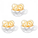 3pcs Coffee Latte Balloons for Birthday, Lover Parties & Wedding Décor