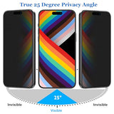 Matte Privacy Screen Protector for iPhone 15 Pro [6.1 inch] with Easy Installation Tool, Anti Spy Anti Glare Full Coverage Tempered Glass Film,