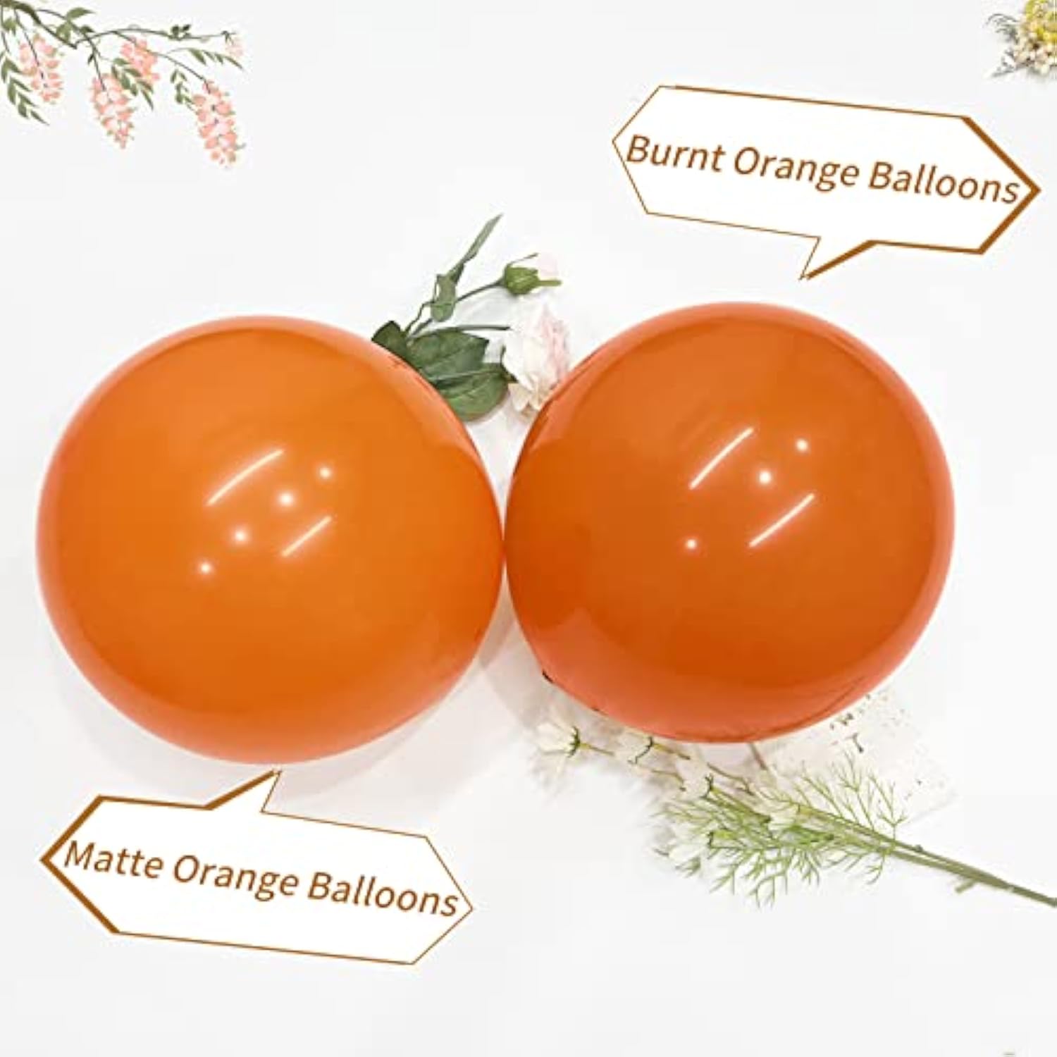 80pcs Burnt Orange Balloons Arch Kit 12 & 5 Inch Balloons for Halloween Thanksgiving Baby Shower