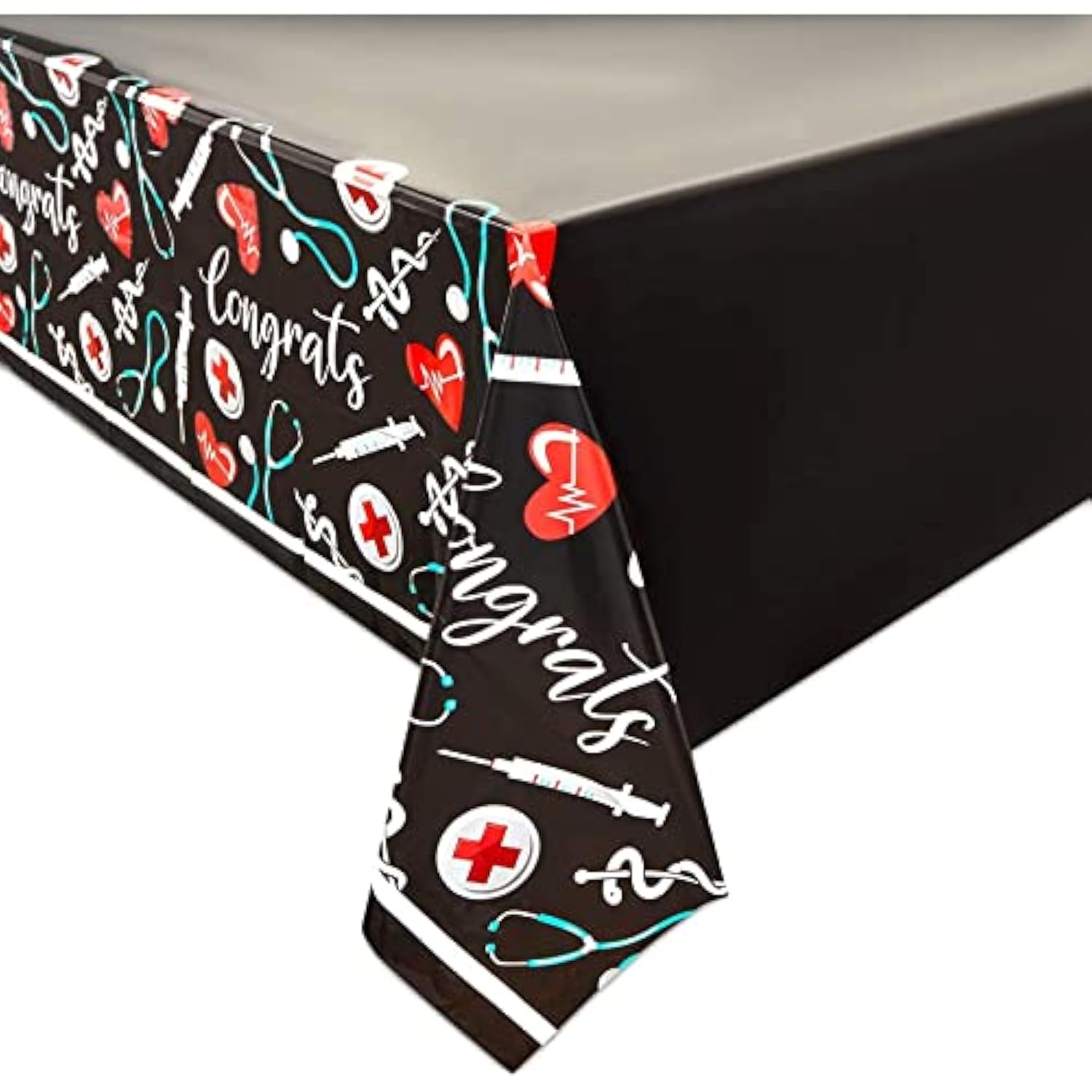 2024 Nurse Graduation Party Supplies, Congrats Table Covers (54 X 108 In, 3 Pack)