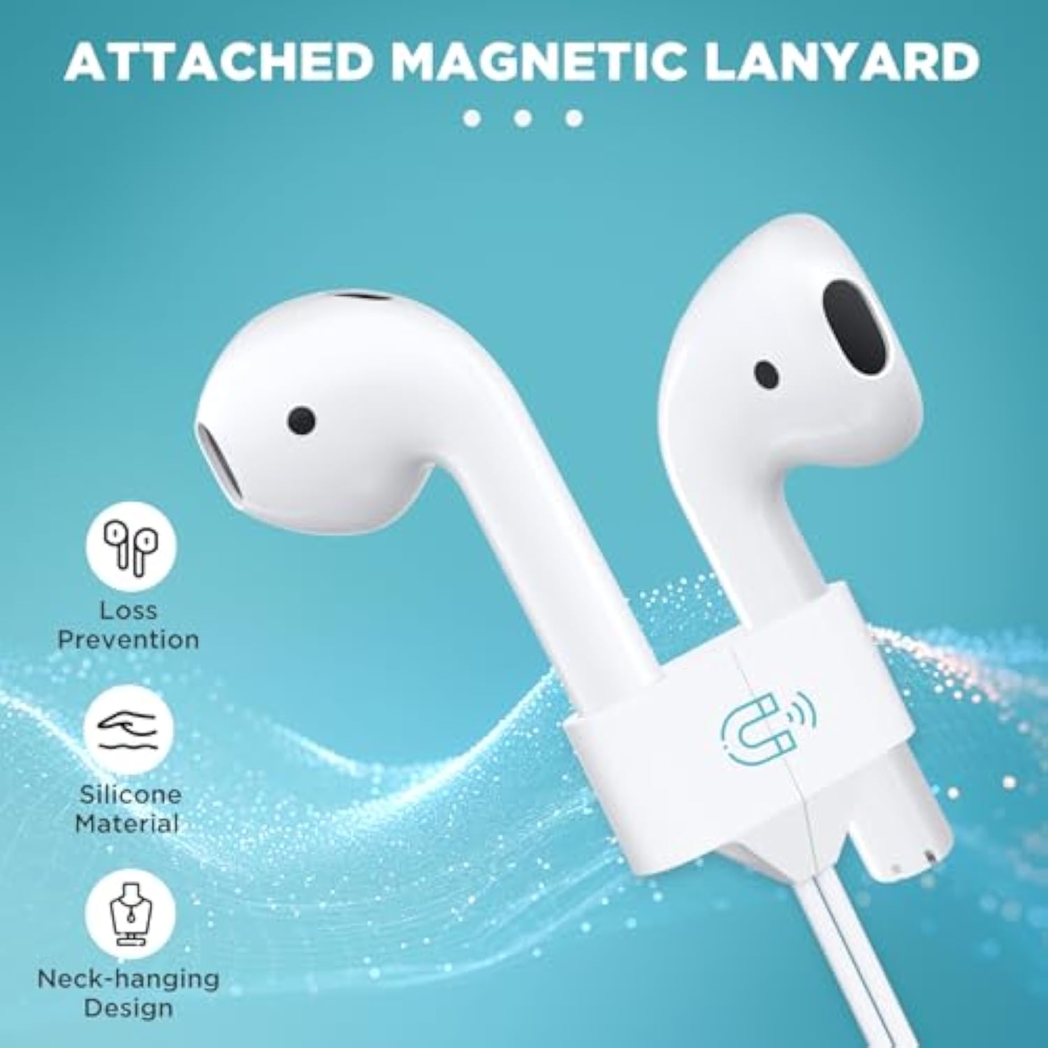 Single Replacement Left Earbud For A Pod 1 Gen (A1722) With Magnetic Lanyard, Only Compatible With A Pod 1St Left Ear Side