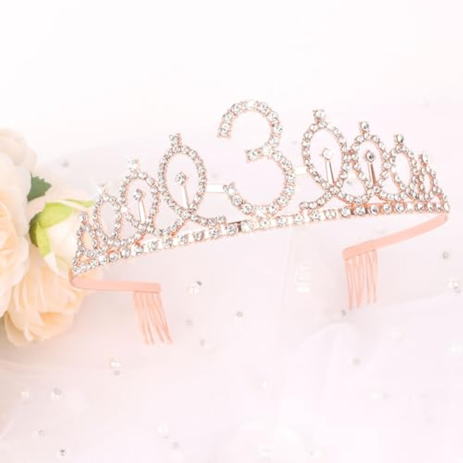 3Th Birthday Party Supplies: Crown, Sash, Pearl Pin Set - Decorations For Little Girls' Special Day