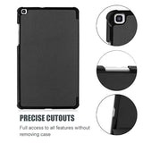 Procase Slim Case For Galaxy Tab A 8Inch 2019 T290 T295, Light Cover Trifold Stand Hard Shell Folio Case For 8.0 Inch Galaxy Tab A 2019 Without S Pen Model Smt290 (Wifi) Smt295 (Lte) –Black
