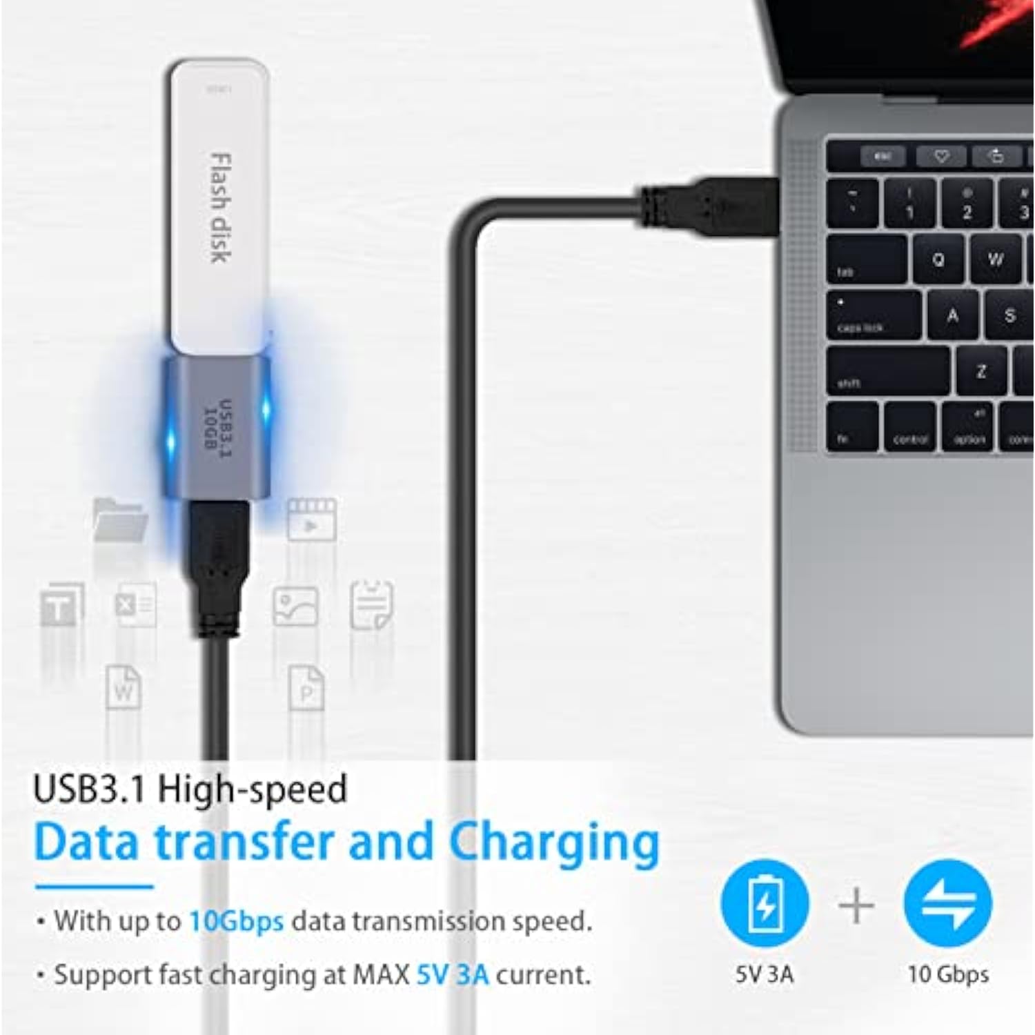 10Gbps Usb C Female To Usb Female Adapter, 2-Pack Bi-Directional Usb 3.1 Gen2 Type-C To Type-A Converter Otg Adapter Compatible With Iphone, Macbook Pro, Laptop