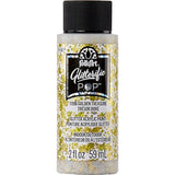 FolkArt Glitterific Pop Acrylic Craft Paint, Golden Treasure 2 fl oz Premium Glitter Finish Paint, Perfect for Easy to Apply DIY Arts and Crafts, 11996