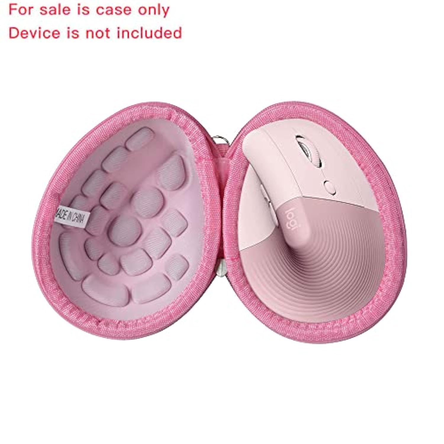 Hard Travel Case For Logitech Lift Vertical Ergonomic Mouse (Pink)