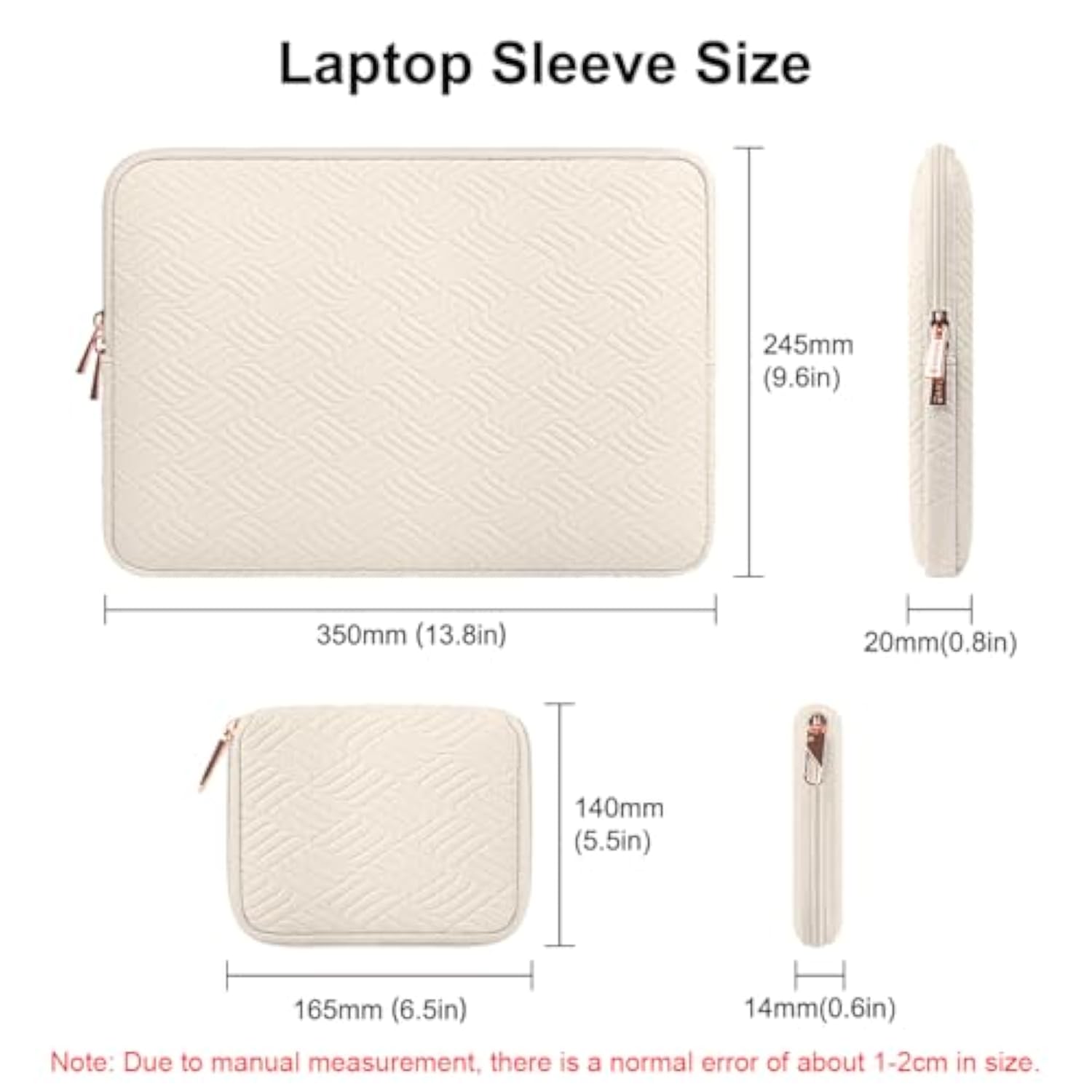13 13.3 14 Inch Laptop Sleeve Case For Macbook Air 13 Inch/Macbook Pro 13 Inch/Macbook Pro 14/Hp Chromebook 13 Inch, Water-Resistant Leather Case For Hp/Dell/Lenovo/Asus/Acer/Samsung With Pouch