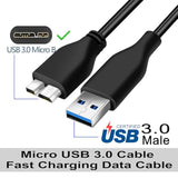 SaiTech IT 45CM USB 3.0 Cable A to Micro B high Speed Upto 4.8 Gbps Data Transfer Cable for Portable External Hard Drive (1 Pack)
