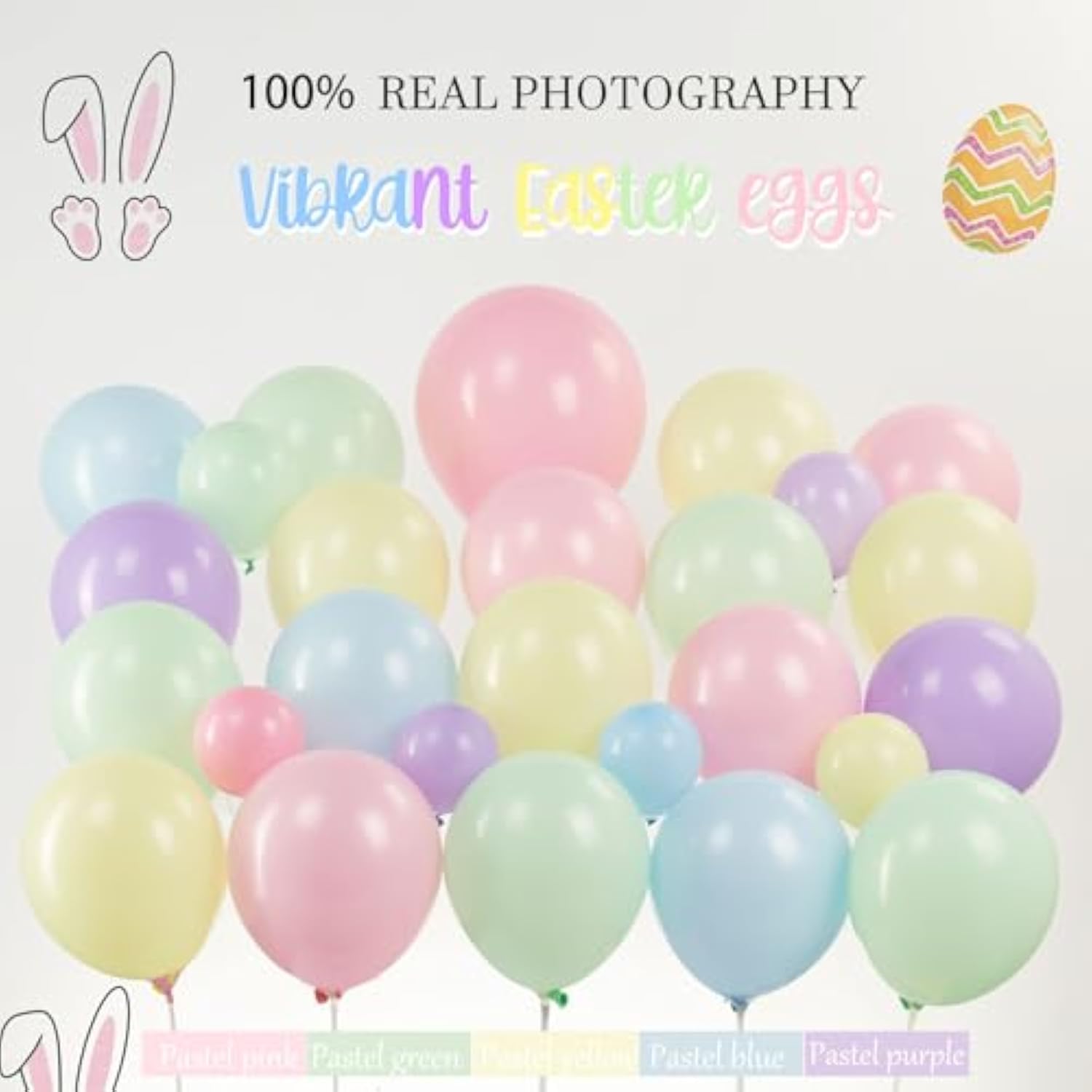 Easter Balloon Garland Kit Arch 139Pcs With Easter Egg Chicken Daisy Bunny Head Hoop Pastel Pink Letter Foil Balloons For Spring Big Resurrection Day He Is Risen Birthday Baby Shower Party Decorations
