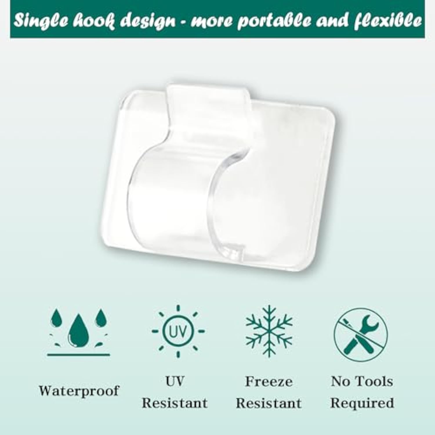 Hooks For Outdoor String Lights Clips, 30Pcs Heavy Duty Cable Clips Waterproof Adhesive Strips For Hanging Christmas Light, Outside Uv-Resistant Clear Sticky Cord Holders Rope Organizer