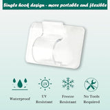 Hooks For Outdoor String Lights Clips, 30Pcs Heavy Duty Cable Clips Waterproof Adhesive Strips For Hanging Christmas Light, Outside Uv-Resistant Clear Sticky Cord Holders Rope Organizer