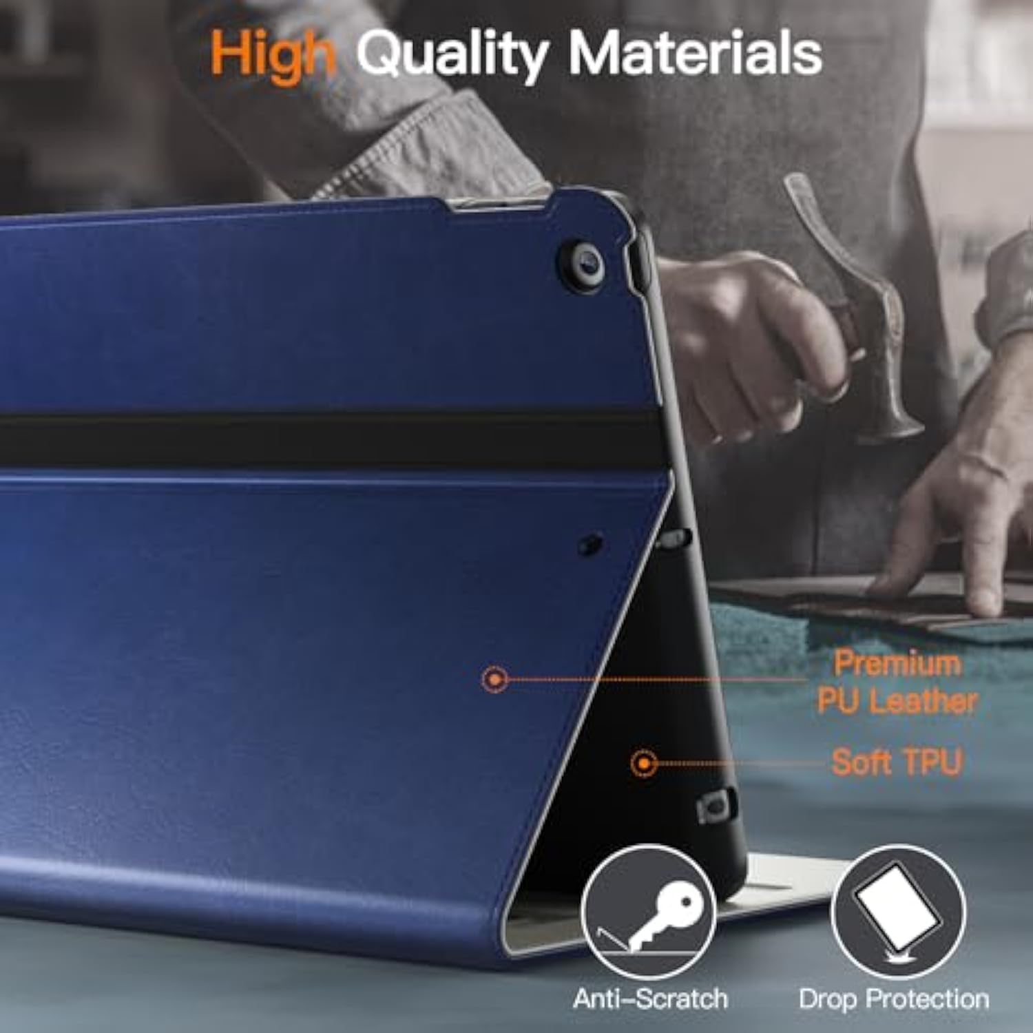 JETech Case for iPad 6/5 (9.7-Inch, 2018/2017 Model, 6th/5th Generation), PU L