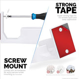 Adhesive Wall Mount For Tp Link Be63 (Be1000) Wifi Mesh Router, Easy To Install Holder, Stick On & Screw In Mounting, By