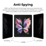 [2+2 Pack] For Samsung Galaxy Z Fold 3 Privacy Anti-Spy Screen Protector, 2 Pcs Inside + 2 Pcs Front Premium Flexible Epu Hybrid Film, Self-Healing, Case Friendly, Easy Installation With