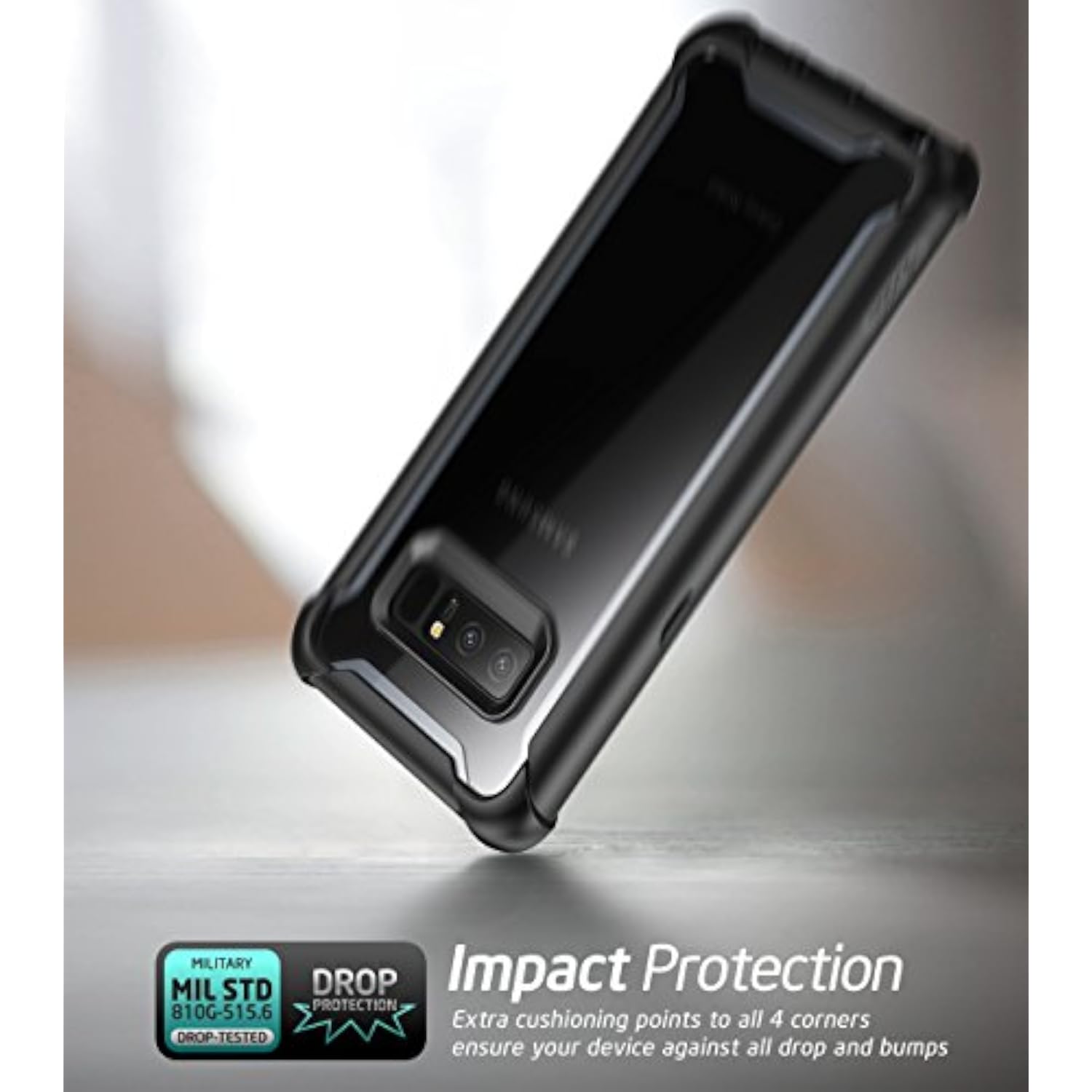 Galaxy Note 8 Ares Series Clear Rugged Bumper Case with Built-in Screen Protector