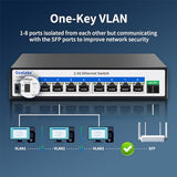 8 Ports Ethernet Switch, 8X2.5G Rj45 Ports And 1X10G Sfp Port, 60Gbps Switching Capacity, Ideal For 2.5Gb Nas, 4K Video, Gaming Pc, 2.5Gb Server, 2.5Gb Wifi Ap,2.5Gb Pcie Adapter 2.5Gb Gigabit