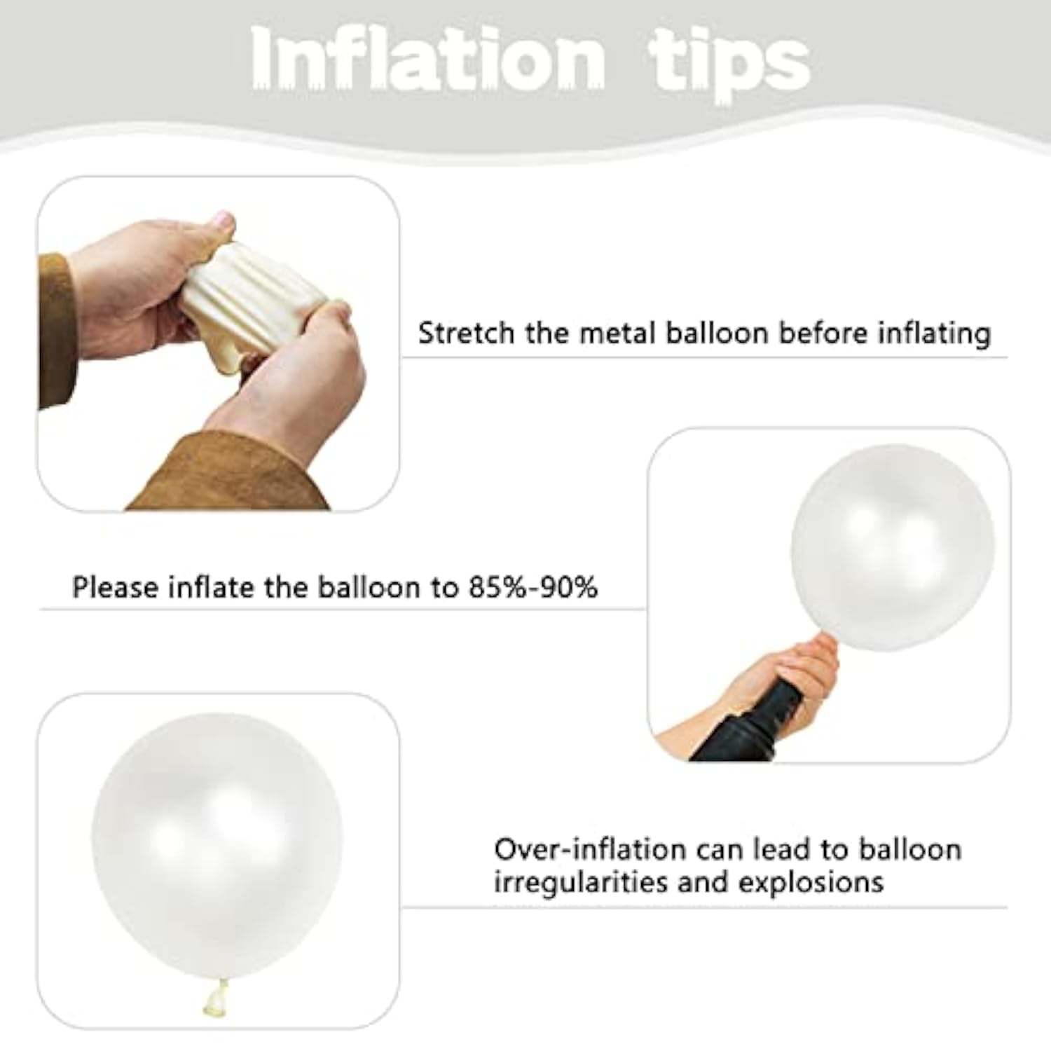 Pearl White Balloons Different Sizes 5 10 12 18 Inch, 134 Pcs White Balloon Garland Arch Kit, Royal White Latex Balloons For Birthday Wedding Baby Shower Party Decorations. Pearl White