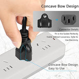 3.93 Ft 18Awg Nema 5-15P To Up Angle Iec 320 C13 Computer Power Cord,10A/250V, 3 Prong Wire Usa Standard Ac Power Supply Cord For Pc Tv Monitor Printer