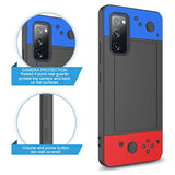 3D Cartoon Cute Kawaii Fun Cool Funny Video Game Design Phone Case for Galaxy S20-FE, Samsung S20-FE Cover, Anti-Slip Snap On Full Body Protection Cover for Men, Women, Teenagers, Blue, Red, Black