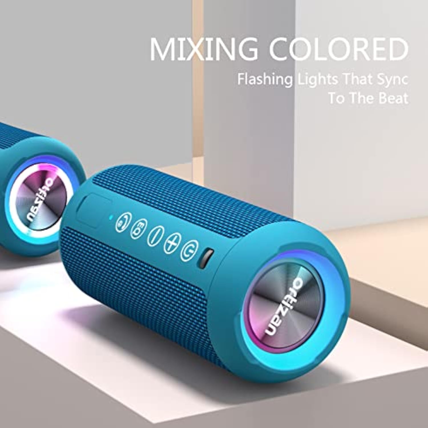 Portable Bluetooth Speakers, Ipx7 Waterproof Wireless Outdoor Speaker With 24W Loud Stereo Sound And Bluetooth 5.3, Deep Bass, Rgb Lights, Dual Pairing, 30H Playtime For Home, Party