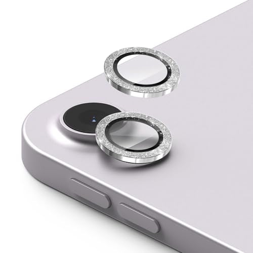(2 Set for iPad Air 13/ Air 11 M3 Camera Lens Protector, Glitter Bling Sparkly Tempered Glass Camera Cover Protector Metal Individual Ring