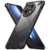 Ringke Fusion-X [Precise Cutouts for Camera Lenses] Compatible with OnePlus 13R Case, Augmented Bumper Clear Hard Back Heavy Duty Shockproof Protective Cover - Black