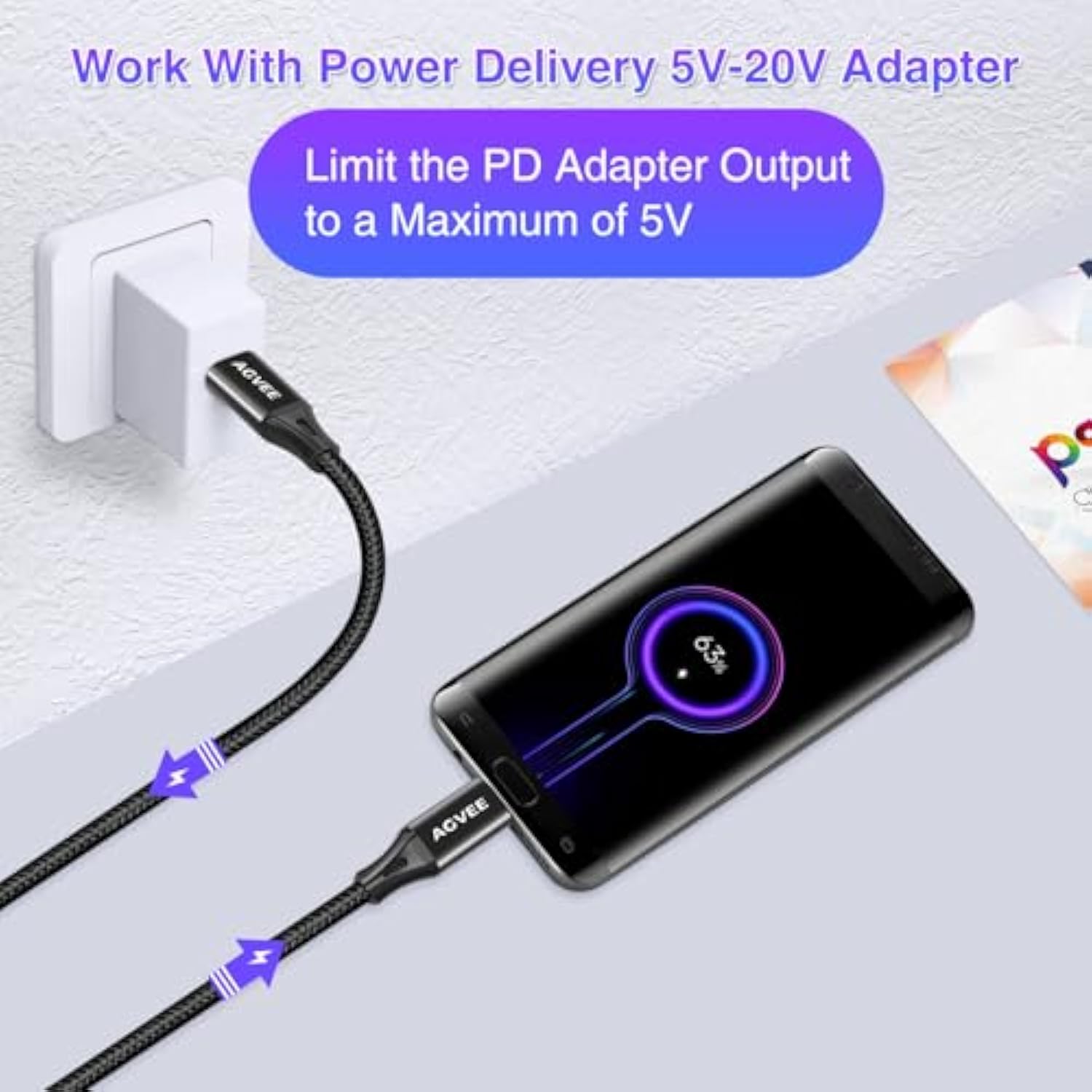 2 Pack 3Ft Usb-C Otg To Micro Usb Cable, Braided Charger Data Sync Cord Charging Wire Adapter For Samsung Galaxy S7 S6, J7, J3, Lg, Ps4, Kindle, Ps4 Xbox Controller, Android Phone, Black