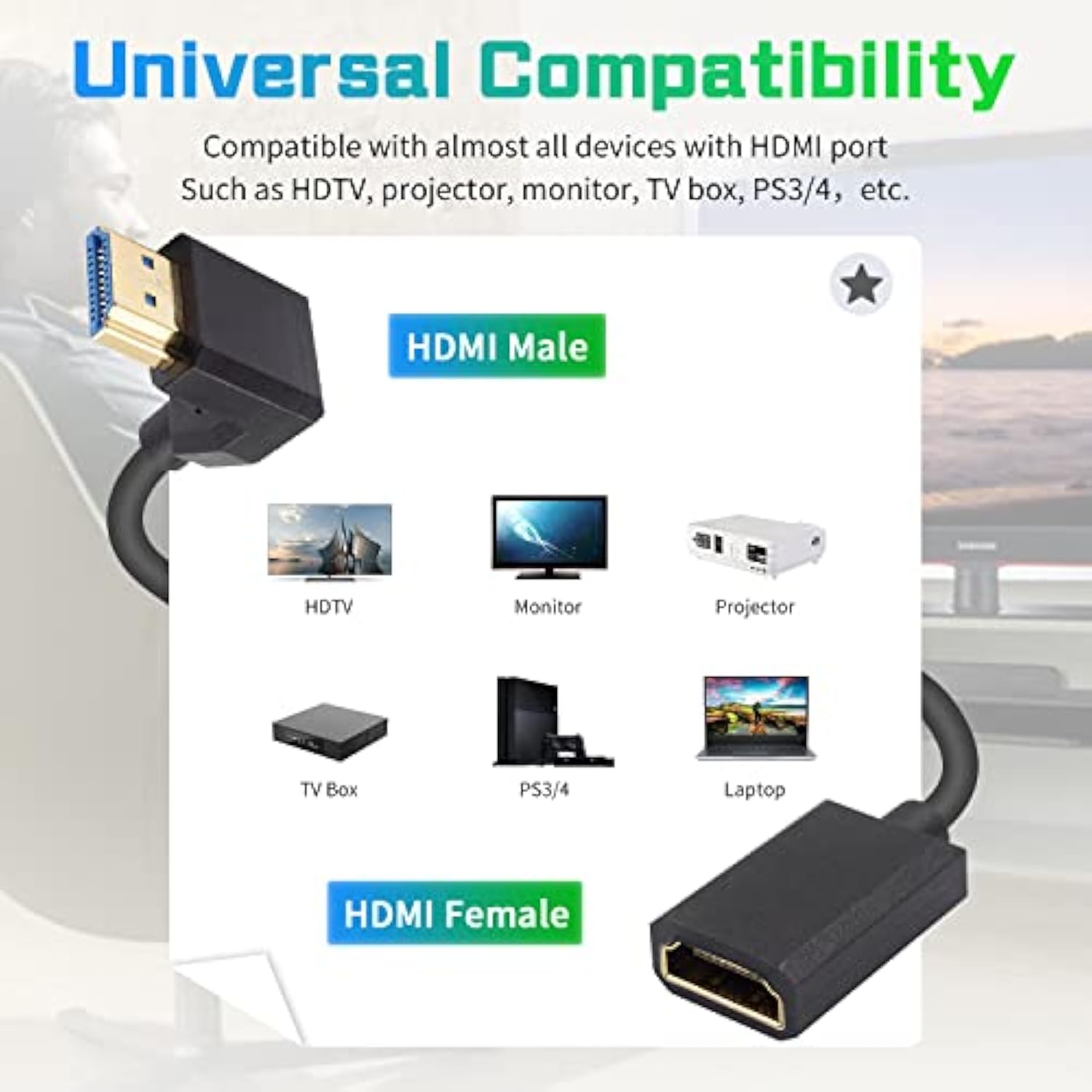 8K Hdmi Extension Cable, 48Gbps Hdmi To Hdmi 2.1 Cable, Extremely Thin Hdmi Ma