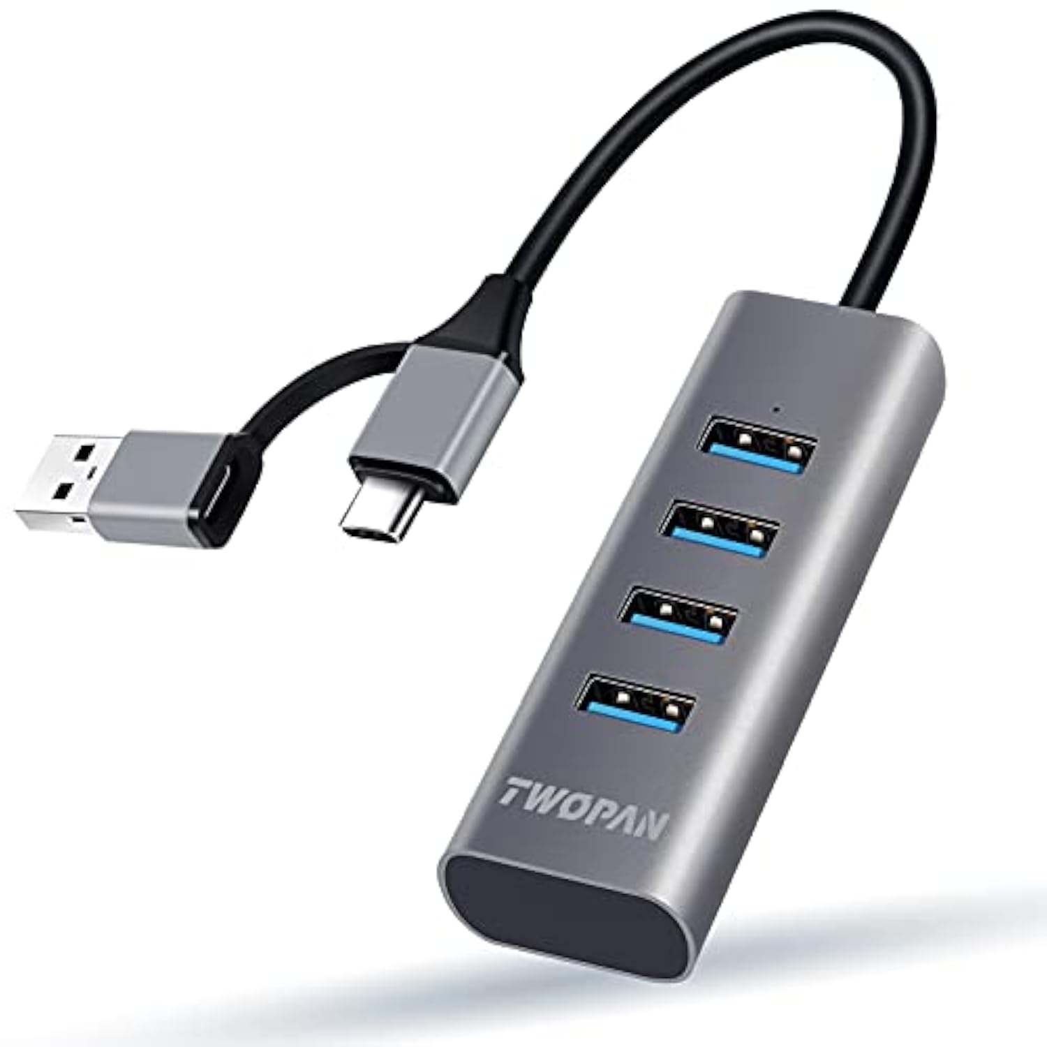 Usb To Usb Hub & Usb C Hub T1-Ac, Usb C To Usb 3.0 High Speed Ports Hub, 4-Por