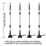 Dual Band Wifi 2.4Ghz 5Ghz 5.8Ghz 9Dbi Magnetic Base Mimo Rp-Sma Male Antenna 4-Pack For Wifi Router Wireless Network Card Usb Adapter Security Ip Camera