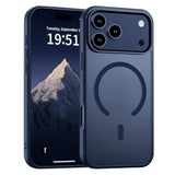 Magnetic iPhone 17 Pro Max Case Compatible with MagSafe Military Grade Drop Protection Slim Translucent Matte Shockproof Phone Cover Dark Blue