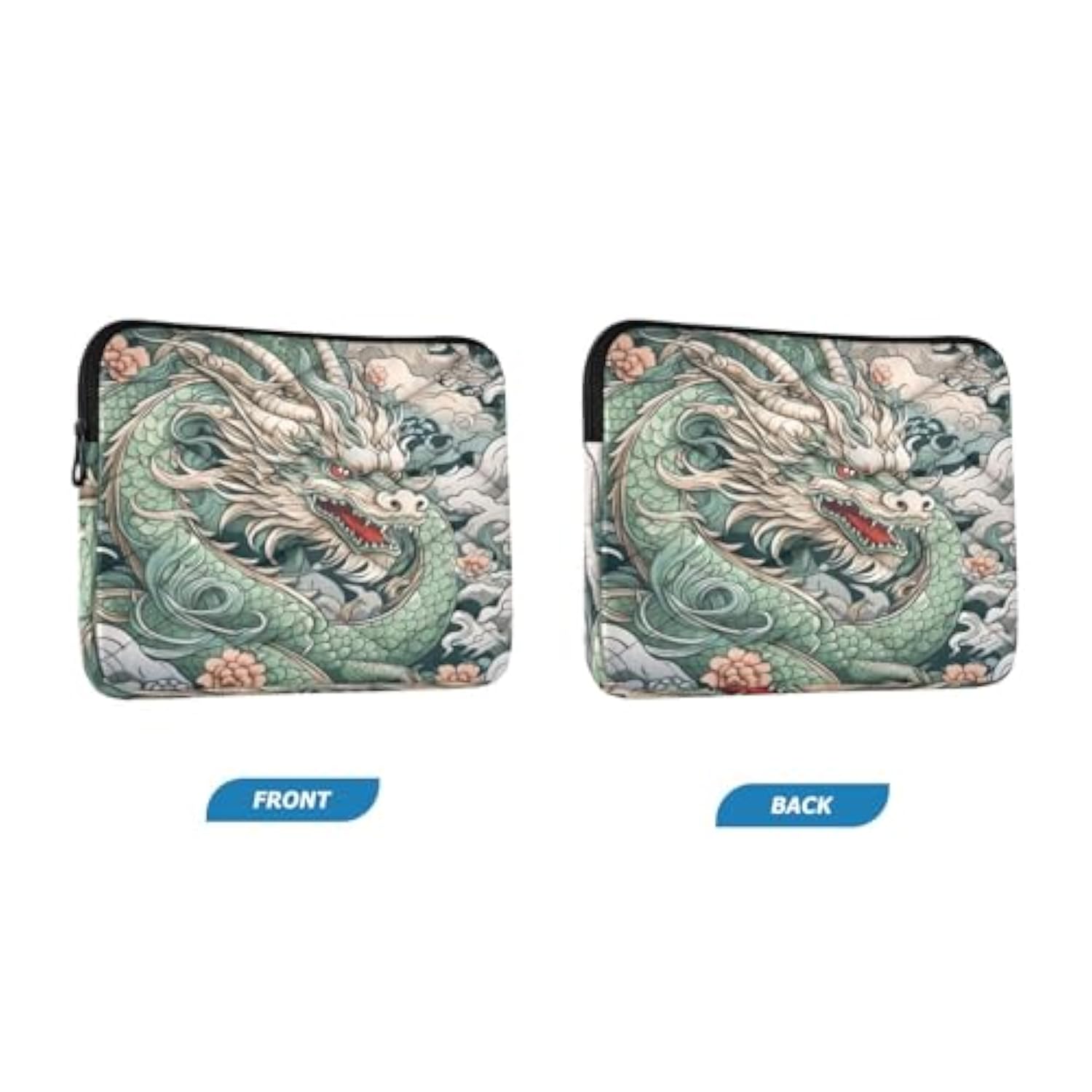 Japanese Dragon Laptop Sleeve Case Durable Waterproof Computer Bag For 13-14 Inch Notebook