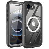For Iphone 16E Case Waterproof, [Shockproof] [Dustproof] [Ip68 Waterproof] Full-Body Hard Case Built-In [Lens Screen Protection] For Diving Case (Black, For Iphone 16E 6.1In)