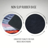 Red Extended Gaming Mouse Pad – Xl Desk Mat – Precision Micro-Weave Surface – Non-Slip Rubber Base, Water-Resistant, Durable Stitched Edges – Ideal For Gaming, Office, And Home Setups