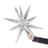 5 Pack 12 Point Foil Cone Balloons Starburst Cone Mylar Balloons Large