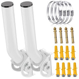 Wireless Bridge Mount, 2-Pack 11 In Dual Screw Locking J Pole Mounting Bracket For Wall Or Pole, 160° Angle Adjustable, 1.38 In Od, For Cpe, Access Point, Tv Antenna Or Weather Station