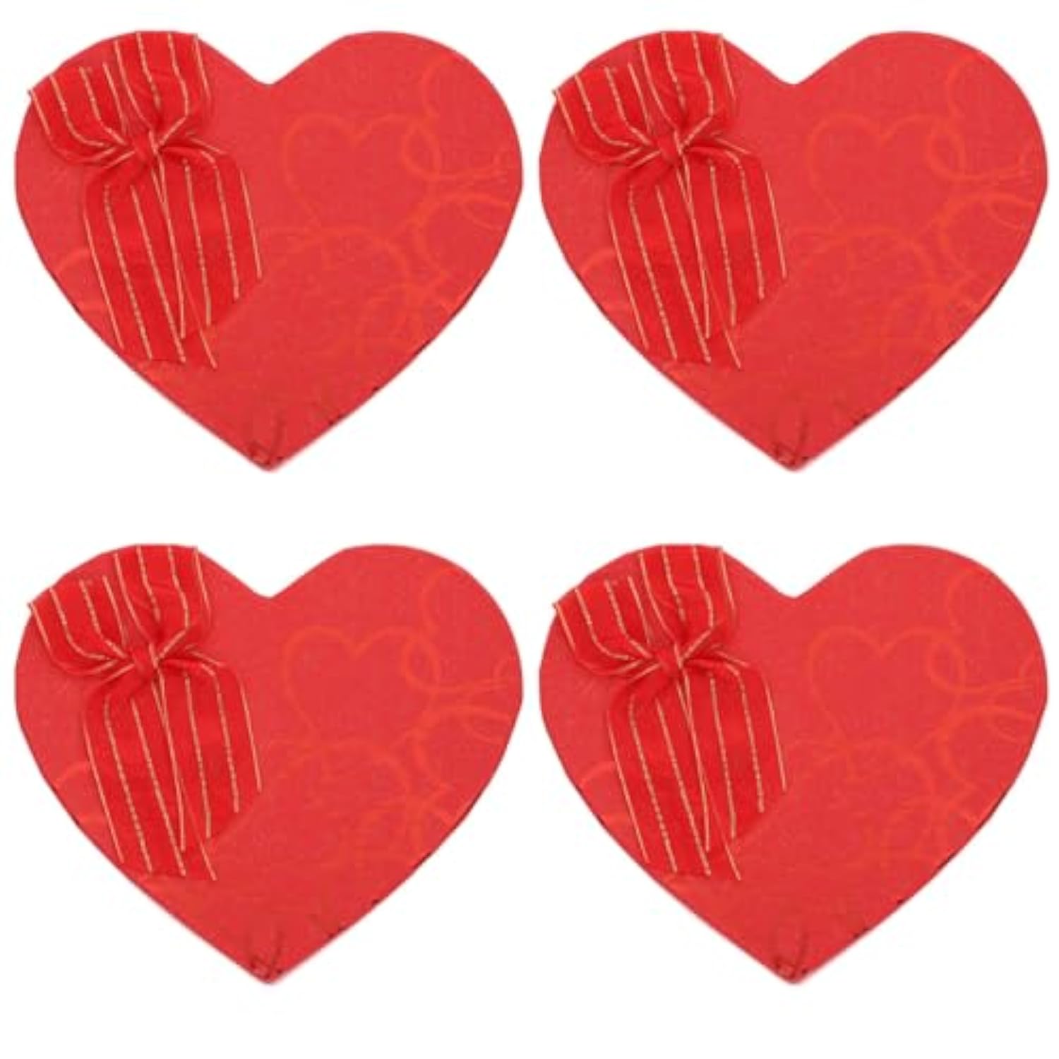 Heart Chocolate Box: Valentines Day Heart Shaped Boxes - 4Pcs Treat Box With Lids Engagment Boxes Nesting Cookie For Giving Present Wrapping Packaging Snack