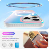 Hue - Magnetic Case For Iphone 16 Pro - [Compatible With Magsafe] - [360° Shock-Absorbent Bumper] - [Cute And Unique Phone Cover For Girls And Women] - Fluorescent Holographic Iridescent