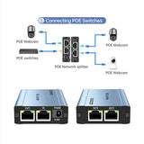 High Speed Poe Gigabit Ethernet Splitter 1 To 3, 1000Mbps Internet Network Splitter 1 In 3 Out, Poe Power Supply, 3 Port Poe Switch Lan Splitter For Camera