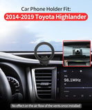 Car Phone Holder for 2014-2019 Toyota Highlander Accessories, 360° Rotation Phone Mount Compatible with MagSafe, Cell Phone Holder Does Not Affect