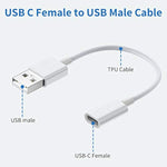 Usb C Female To Usb Male Adapter (3-Pack),Type C To Usb A Charger Cable Adapter,Compatible With Iphone 16 15 Pro 13 12 Plus Max,Ipad,Samsung Galaxy Note 10 S23 S22 S21 Plus,Google Pixel(White)