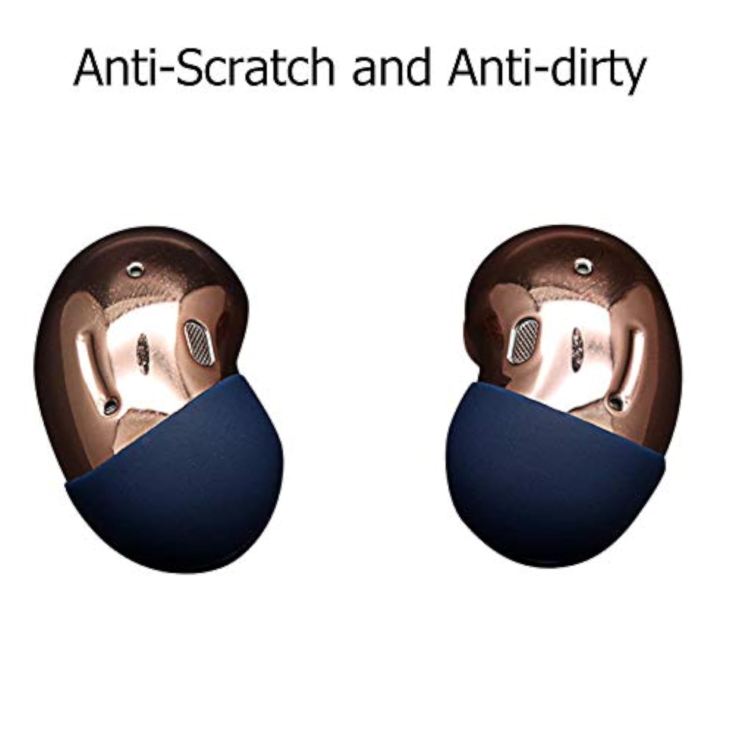 (2 Pairs) Silicone Cover Compatible For Samsung Galaxy Buds Live Ear Tips, Non-Slip Sound Leak Proof Earbuds Accessories For Galaxy Buds Live, Navy