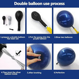 Navy Blue White Balloons Royal Blue Silver Balloon Garland Arch Kit for Birthday Baby Shower Graduation Bridal Shower Business Party Decorations
