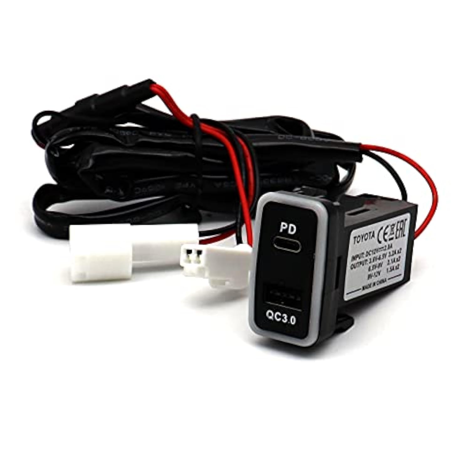 For Toyota Vigo Qc3.0 & Pd Usb Type C Car Power Socket, Pd Usb C Quick Charge Car Charger Usb Adapter Socket For Toyota Vigo