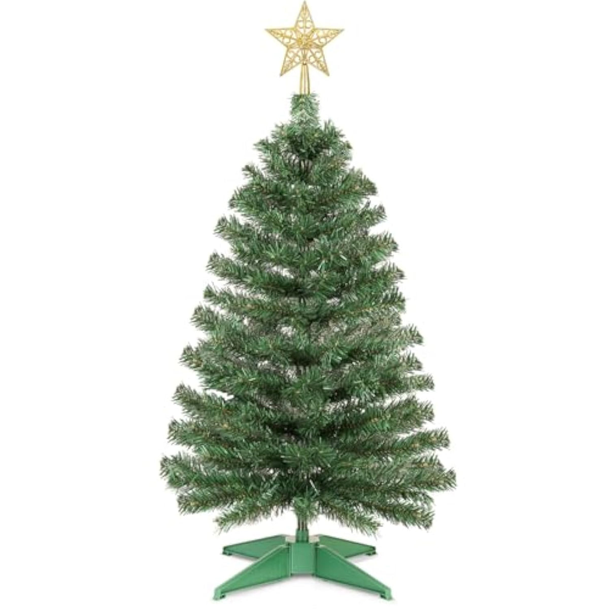 3 Ft Artificial Christmas Tree For Tabletop, Mini Xmas Tree With 4-Leg Stable Base, Small Xmas Tree For Indoor Outdoor Holiday Home Office Party Christmas Decorations (Green)