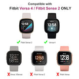 4 Pack Fitbit Sense 2 Versa 4 Screen Protector Case TPU Bumper