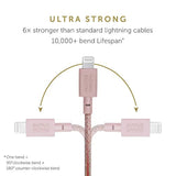 Native Union Belt Cable USB-C to Lightning - 10ft Ultra-Strong Reinforced Cable [MFi Certified] for iPhone 14, Phone 14 Plus, iPhone 14 Pro, iPhone 14 Pro Max, iPhone 13 and Earlier (Rose)