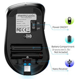 2.4G Wireless Mouse, 1400 Dpi Computer Mice With Usb Receiver, Portable Wireless Usb Mouse Battery Powered Cordless Mice For Laptop, Pc, Desktop, 5 Buttons, Purple